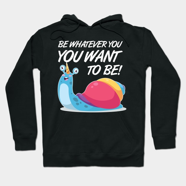 Unicorns Snail Self-confident positive satisfied Hoodie by The Hammer